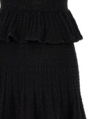 Abito auto -ritratto "Black Pointelle Knit Mini"