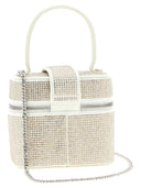 Self Portrait 'Satin Rhinestone Vanity Case' Handbag