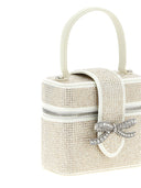 Self Portrait 'Satin Rhinestone Vanity Case' Handbag