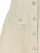 Self Portrait 'Cream Collared Denim Mini' Dress