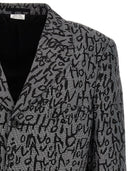Comme des Garçons Homme Plus partout sur le blazer imprimé