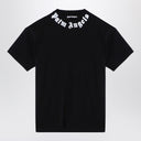 Maglietta di cotone nero angeli con logo