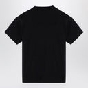 Maglietta di cotone nero angeli con logo