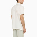 Palm Angels White Cotton Polo Shirt With Logo