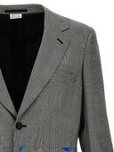 Comme Des Garçons Homme Plus Embroidery Check Single Breasted Blazer