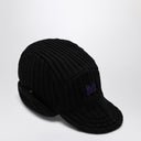 Aghi cappello da visiera di lana nera