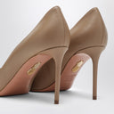 Décolleté de cuero Aquazzura beige