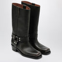 Paris Texas Black Roxy Boot In Brushed Leather