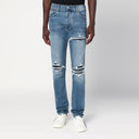 Amiri Blue Skinny Jeans met Rips