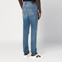 Amiri Blue Skinny Jeans met Rips
