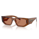 Prada Sunglasses Pr09 Zs 20 H90 Q Dark Transparent Brown/Brown Unisex