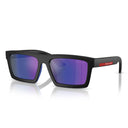 Prada Lunettes De Soleil Psa07 S 1 Bo05 U Linea Rossa Noir/Bleu Unisexe