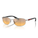 Prada Sunglasses Psb53 S 1 Bc40 Z Red Line Silver/Orange Mirrored Men