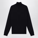 Roberto Collina Navy Merino Wool Turtleneck Sweater