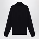 Roberto Collina Navy Merino Wool Turtleneck Sweater