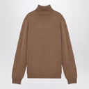 Roberto Collina Camel Merino Wool Turtleneck Pullover