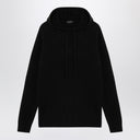 Roberto Collina Black Black Cashmere Felpa con cappuccio