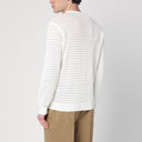 Roberto Collina Perforated Milk Colored Pullover in Baumwolle