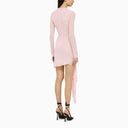 David Koma Pink Viscose Mini Dress With Draping