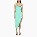 David Koma Aqua Green Midi Dress With Slit
