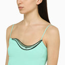 David Koma Aqua Green Midi Dress With Slit