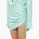 David Koma Aqua Green Wool Mini Dress
