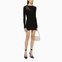 David Koma Black Viscose Blend Ribbed Mini Dress