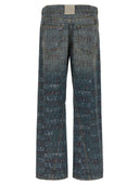 Jeans imprimés de logo Lanvin