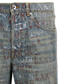 Jeans imprimés de logo Lanvin