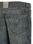 Jeans imprimés de logo Lanvin