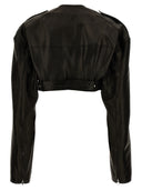 Rick Owens 'Micro Biker' Crop Biker Jacker