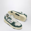 Autry White/Bottle Green Suede And Mesh Clc Sneakers
