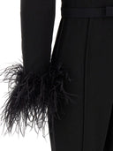 Self -Porträt 'Black Crepe Feather' Jumpsuit