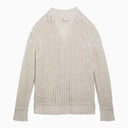 Cardigan di cotone perforato di Roberto Collina White