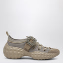 Roger Vivier Beige Viv Run Strass Buckle Sneakers
