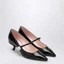 Roger Vivier Black Patent Leather Mary Jane Virgule Decolletés