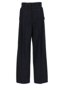 Pantalones de pliegue delantero de la pierna suelta de Lanvin