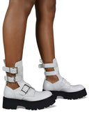 Alexander Mc Queen Rave Buckle Boots