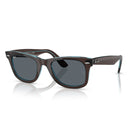 Ray Ban Sunglasses Rb2140 1446 R5 Wayfarer Brown On Transparent Blue/Blue Unisex