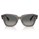 Ray Ban Sunglasses Rb2186 136971 State Street Striated Transparent Gray/Smoked Gray Unisex