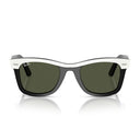 Ray Ban Sunglasses Rb2240 144431 Wayfarer White On Black/Green Unisex