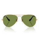 Ray Ban Sunglasses Rb3025 001/4 E Aviator Gold Arista/Green Unisex