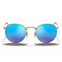 Ray Ban Sunglasses Rb3447 112/4 L Round Metal Gold/Blue Unisex Polarized