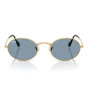 Ray Ban Sunglasses Rb3547 001/56 Oval Gold/Blue Unisex