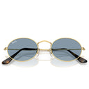 Lunettes de soleil Ray Ban Rb3547 001/56 Ovale Or/Bleu Unisexe