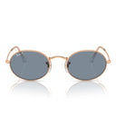 Ray Ban Sunglasses Rb3547 9202 S2 Oval Gold/Blue Gradient Unisex Polarized