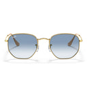Ray Ban Sunglasses Rb3548 001/3 F Hexagonal Gold/Blue Unisex