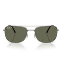 Ray Ban Sunglasses Rb3755 004/58 Silver/Green Unisex Polarized