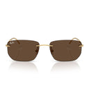 Ray Ban Sunglasses Rb3768 001/73 Gold Arista/Dark Brown Unisex