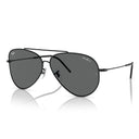 Ray Ban Sunglasses Rbr0101 S 002/Gr Aviator Reverse Black/Dark Gray Unisex